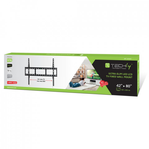 TECHLY UCHWYT ŚCIENNY TV LED/LCD 42-80 CALI 60KG S - Galeria zdjęcie 3