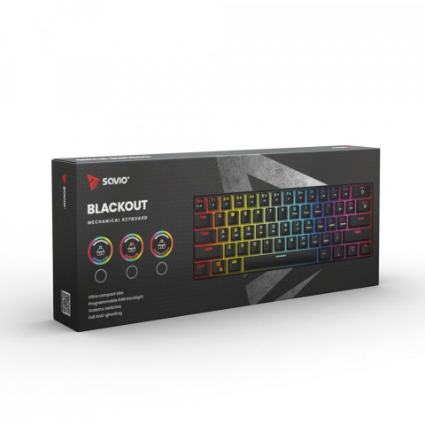 SAVIO KLAWIATURA MECHANICZNA BLUE OUTEMU BLACKOUT - Galeria zdjęcie 3