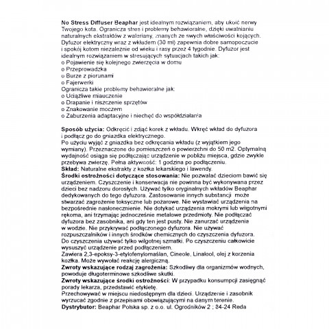 BEAPHAR No Stress - aromatyzer z feromonami dla kota - 30ml - Galeria zdjęcie 3