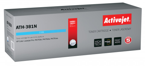 Activejet ATH-381N Toner do drukarki HP, Zamiennik HP 312A CF381A; Supreme; 2700 stron; błękitny. - Galeria zdjęcie 1