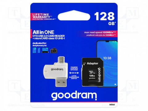 GOODRAM ALL IN ONE microSDHC 128GB Class 10+Czyt.ka - Galeria zdjęcie 2