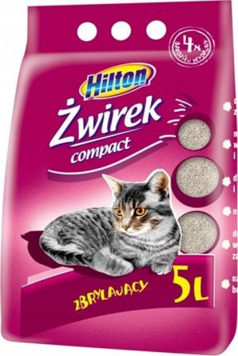 HILTON Bentonit Compact zbrylający - żwirek dla kota - 5 l - Galeria zdjęcie 1