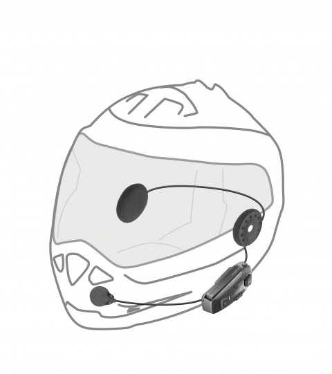Intercom motocyklowy INTERPHONE U-COM 8R, komplet na 1 kask - Galeria zdjęcie 5