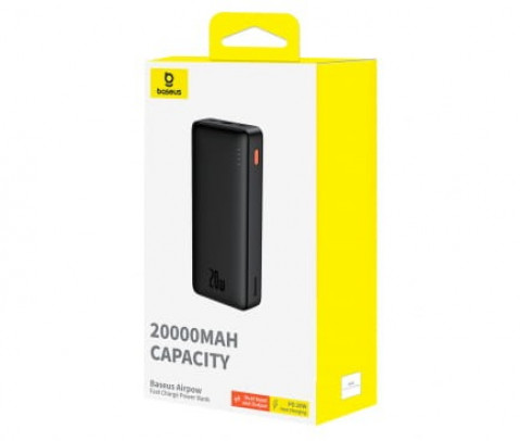 BASEUS POWERBANK AIRPOW 20000MAH 20W (CZARNY) - Galeria zdjęcie 3