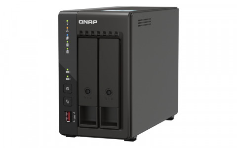 Qnap TS-253E-8G, Tower, 2 x 2.5"/3.5" SATA, Intel Celeron J6412 4C/4T, 8 GB DDR4 onboard not expandable, 2 x 2.5GbE, External adapter (PSU) - Galeria zdjęcie 6