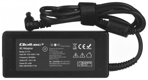 QOLTEC ZASILACZ DO MONITORA SAMSUNG42W 14V 6.5*4.4 - Galeria zdjęcie 4