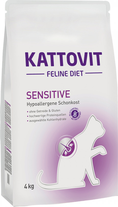 Kattovit Sensitive Adult Drób, Łosoś - sucha karma dla kota - 4 kg - Galeria zdjęcie 1