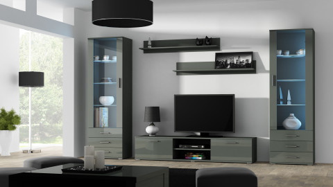 Witryna SOHO S1 szary/ szary połysk - Galeria zdjęcie 6