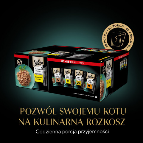 SHEBA Delicacy Drobiowe Smaki w galaretce - mokra karma dla kotów - 80x 85 g - Galeria zdjęcie 8