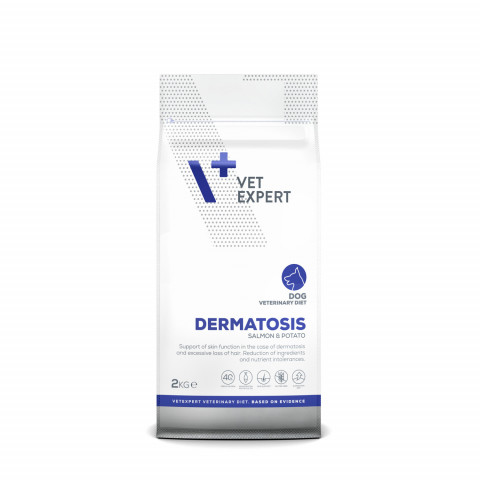 VET EXPERT Veterinary Diet Dermatosis Dog Salmon & Potato - sucha karma dla psa - 2kg - Galeria zdjęcie 2