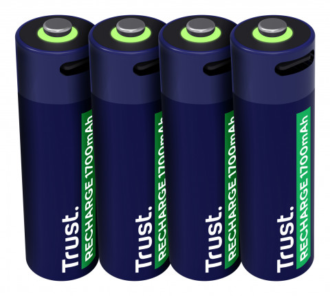 Baterie AA Trust USB-C RECHARGEABLE BATTERIES 4P (25631) - Galeria zdjęcie 1