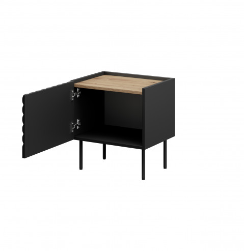 Szafka nocna ONDA 2szt. 50x40x54 czarny - Galeria zdjęcie 2
