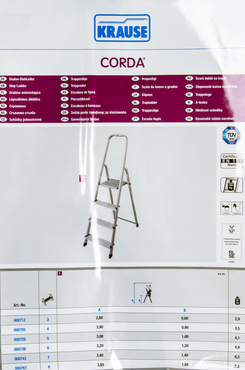 CORDA Drabina domowa aluminiowa 4 stopnie KRAUSE - Galeria zdjęcie 8