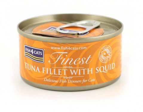 FISH4CATS Filet tuńczyka z kałamarnicą - mokra karma dla kota - 70g - Galeria zdjęcie 1