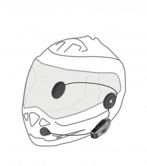 Intercom motocyklowy INTERPHONE U-COM 6R, komplet na 1 kask - Galeria zdjęcie 5