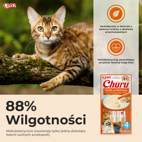 INABA Churu Kurczak z wołowiną - przysmak dla kota - 4x14 g - Galeria zdjęcie 4