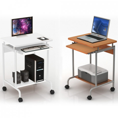 TECHLY BIURKO KOMPUTEROWE MAŁE 600X450 NA KÓŁKACH - Galeria zdjęcie 5