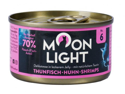 MOONLIGHT Dinner Nr 6 Tuńczyk, kurczak i krewetki - mokra karma dla kota - 80g - Galeria zdjęcie 1
