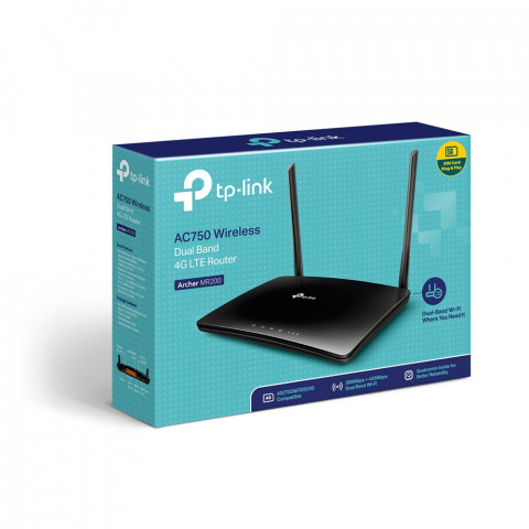 Router TP-LINK Archer MR200 Wireless AC750 LTE 3xLAN, 1xWAN, 1xSIM - Galeria zdjęcie 4