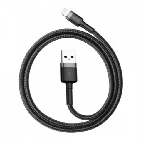 BASEUS KABEL LIGHTNING USB 2,4A 1M SZARO-CZARNY - Galeria zdjęcie 2
