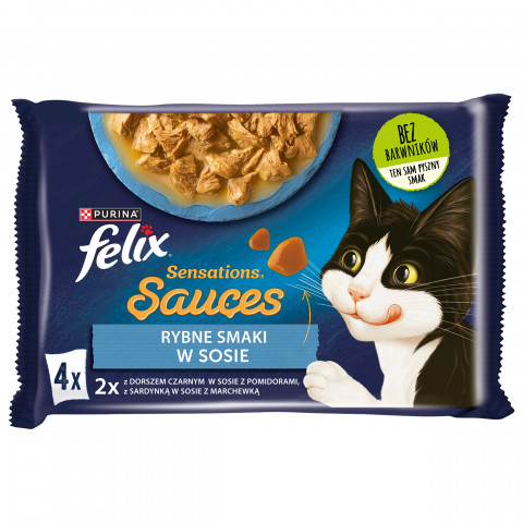 FELIX Sensations Ryba w sosie - mokra karma dla kota - 4x 85g - Galeria zdjęcie 1