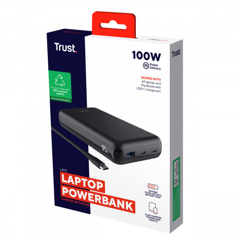 Powerbank do laptopa Trust Laro 100W Black (25240) - Galeria zdjęcie 8