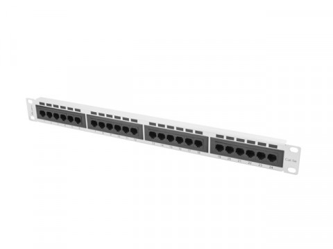 LANBERG PATCH PANEL 24 PORT 1U KAT.5E UTP SZARY - Galeria zdjęcie 2