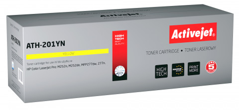 Activejet ATH-201YN Toner do drukarki HP, Zamiennik HP 201A CF402A; CRG045 Supreme; 1400 stron; żółty - Galeria zdjęcie 1