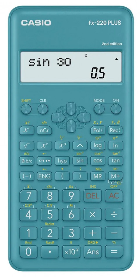 CASIO KALKULATOR NAUKOWY FX-220PLUS-2 NIEBIESKI, 12 CYFROWY WYŚWIETLACZ - Galeria zdjęcie 1