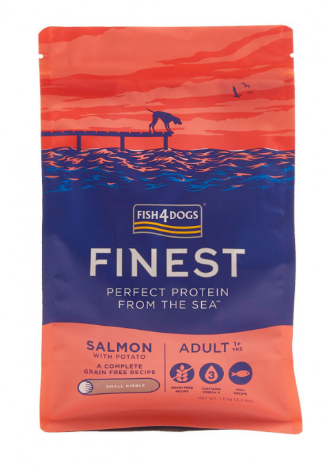 FISH4DOGS Finest Salmon S - sucha karma dla psa - 1,5kg - Galeria zdjęcie 1