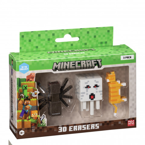 MINECRAFT 3D ERASERS - 3 PACK VER.A - Galeria zdjęcie 1
