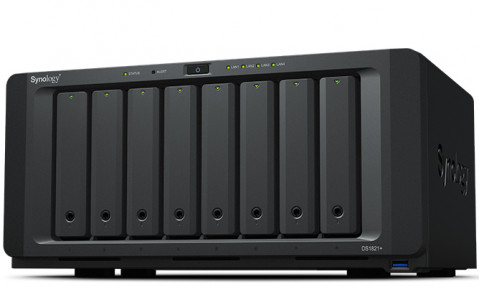 NAS Synology DS1821+; Tower; 8x (3.5”/2.5" SATA HDD/SSD); AMD Ryzen V1500B;,4 GB DDR4 (max. 32GB),4 x 1GbE RJ-45 - Galeria zdjęcie 1