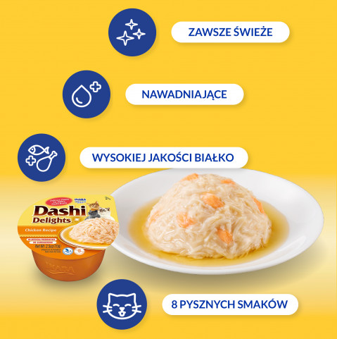 INABA Dashi Delights Kurczak w bulionie - przysmak dla kota - 70 g - Galeria zdjęcie 3