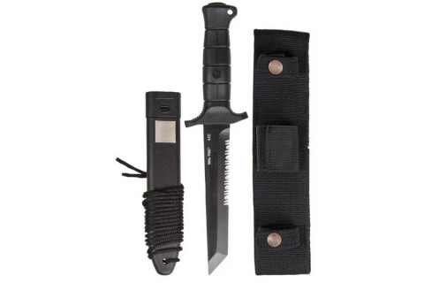 Nóż Mil-Tec German Combat Knife Black 2000 stal 440 - Galeria zdjęcie 1
