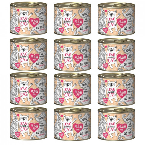 LOVE IS WHERE A CAT IS Kurczak - mokra karma dla kota - 12x200g - Galeria zdjęcie 1