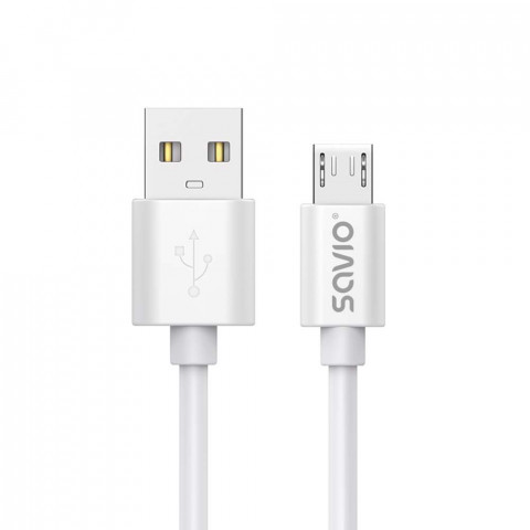 SAVIO KABEL USB-A – MICRO USB, 3 M, BIAŁY, CL-167 - Galeria zdjęcie 1