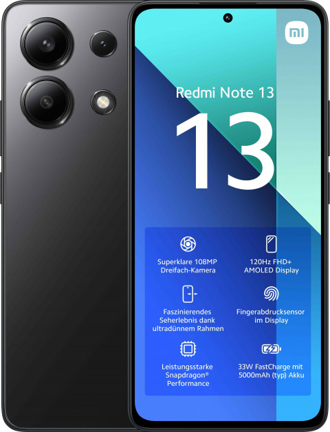 Smartfon Xiaomi Redmi Note 13 8/256GB Czarny - Galeria zdjęcie 1