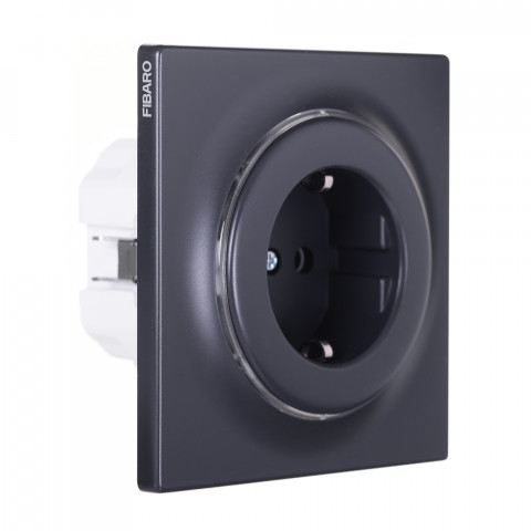 FIBARO Walli Gniazdko N Outlet type F antracyt FGWSONF-011-8 - Galeria zdjęcie 2