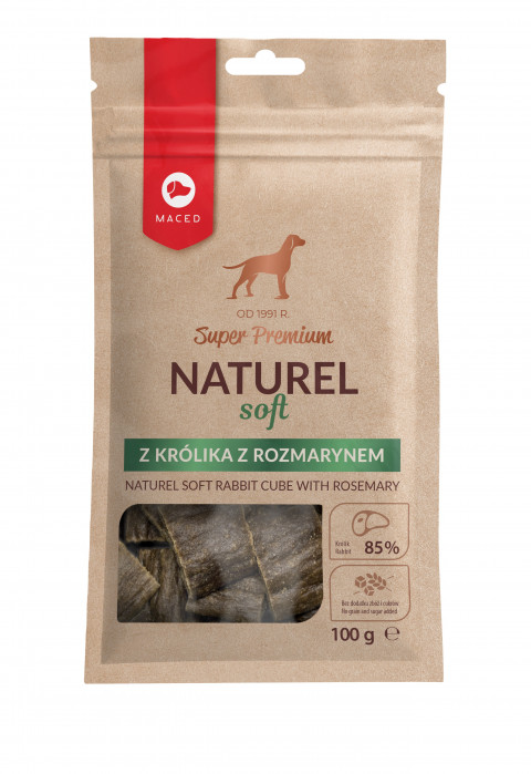 MACED NATUREL SOFT przysmak dla psa z królikiem i rozmarynem - przysmak - 100g - Galeria zdjęcie 1