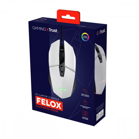 Mysz gamingowa TRUST GXT109P Felox Biała (25066) - Galeria zdjęcie 6