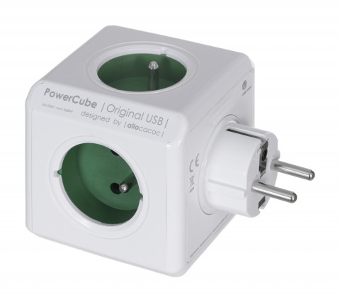 Allocacoc Przedłużacz PowerCube Original USB Green - Galeria zdjęcie 1
