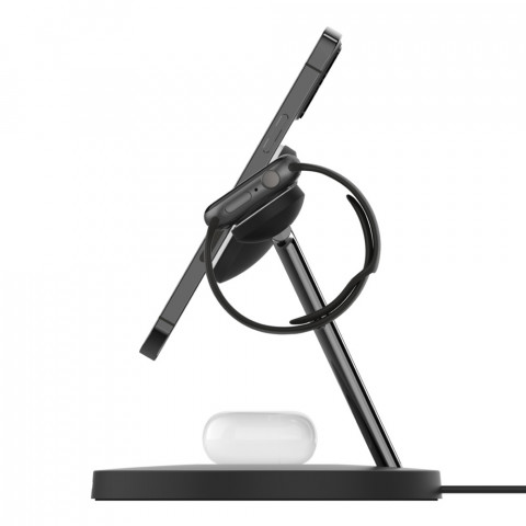 Ładowarka bezprzewodowa Belkin BoostCharge Pro 3-in-1 Wireless Charger with Official MagSafe Charging iPhone/Apple Watch/AirPods 15W Black - Galeria zdjęcie 5