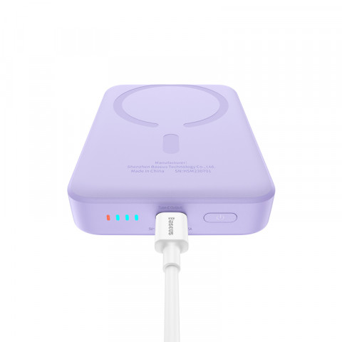 Powerbank Baseus Magnetic Mini Air Wireless 10000mAh 20W+kabel USB C-USB C (fiolet) - Galeria zdjęcie 8