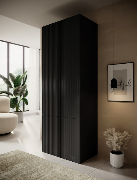 Szafa PAFOS 2D NADSTAWKA 90x55,5x45 czarny mat - Galeria zdjęcie 6