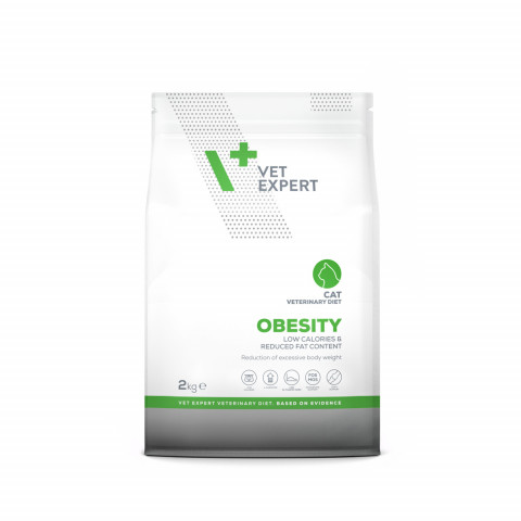 VET EXPERT Veterinary Diet Obesity Cat - sucha karma dla kota - 2kg - Galeria zdjęcie 2