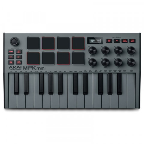 AKAI MPK MINI 3 GREY - Mini klawiatura sterująca - Galeria zdjęcie 2