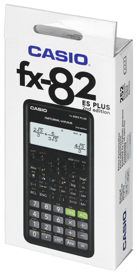 CASIO FX-82ESPLUS-2 KALKULATOR NAUKOWY 252 FUNKCJE, 77X162MM, CZARNY, BOX - Galeria zdjęcie 10