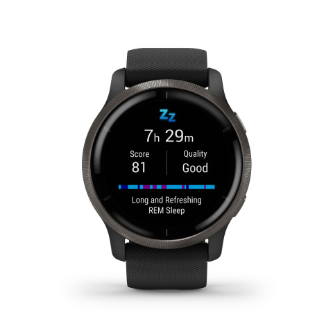 Zegarek Garmin Venu 2 (45 mm) Slate Stainless Steel Bezel / Black Case / Silicone Band - Galeria zdjęcie 39