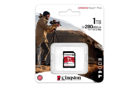 KINGSTON microSDXC Canvas 1TB React Plus UHS-II 280R/150W U3 V60 for Full HD/4K - Galeria zdjęcie 3