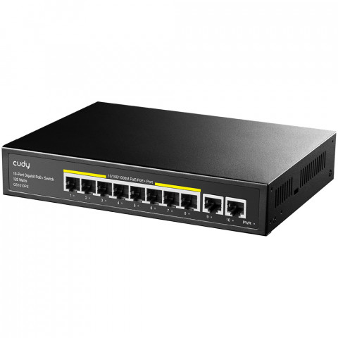 Switch CUDY GS1010PE 8-Port Gigabit PoE+ 120W 2xGbE Uplink - Galeria zdjęcie 2